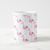 Roze lamingos 2 grote koffiekop (Voorkant)