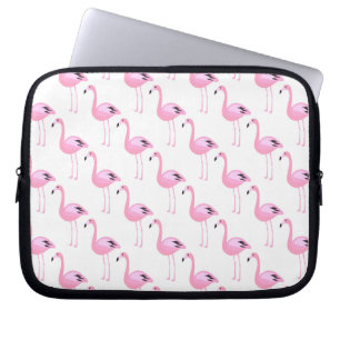Roze lamingos 2 laptop sleeve