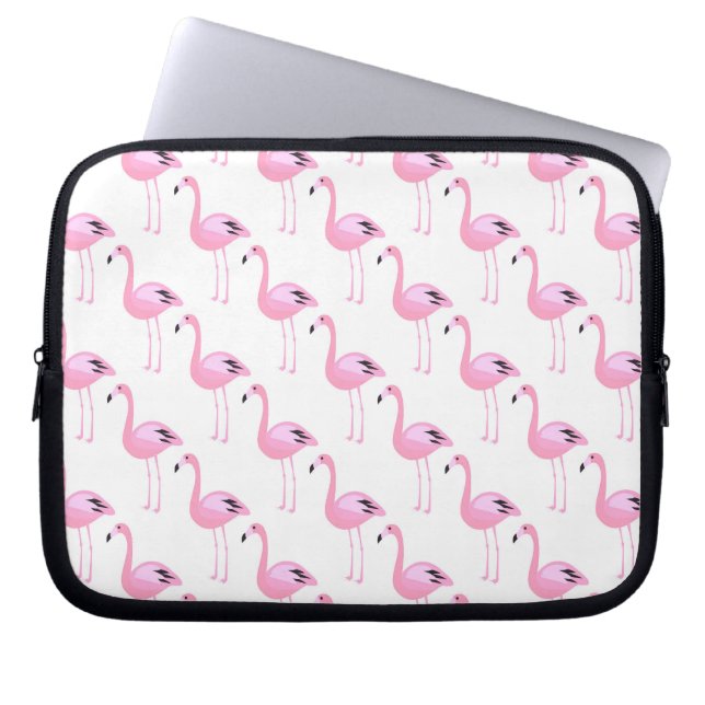 Roze lamingos 2 laptop sleeve (Voorkant)