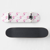 Roze lamingos 2 skateboard (Horizontaal)