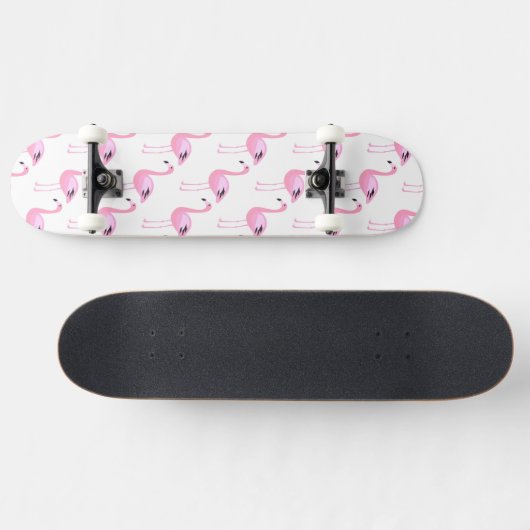 Roze lamingos 2 skateboard (Horizontaal)