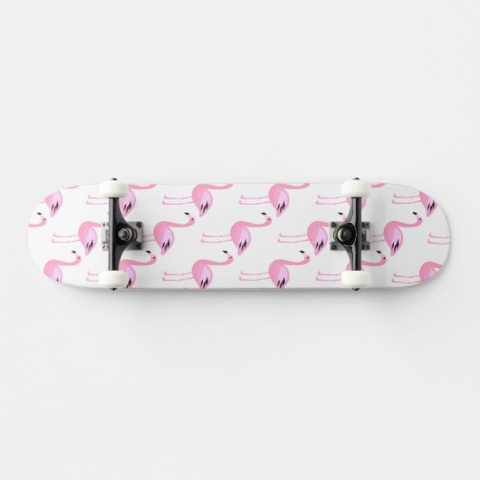 Roze lamingos 2 skateboard (Horizontaal)