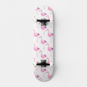 Roze lamingos 2 skateboard (Voorkant)