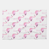Roze lamingos 2 theedoek (Horizontaal)