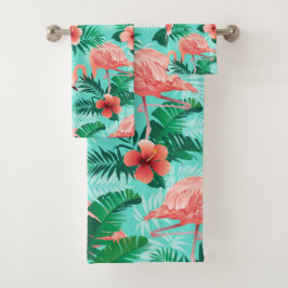  roze lamingos bad handdoek