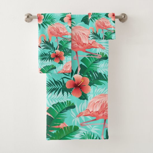 roze lamingos bad handdoek (Insitu)