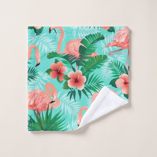 roze lamingos bad handdoek (Wasdoekje)