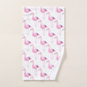Roze lamingos bad handdoek (Handdoek)