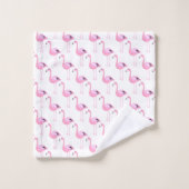 Roze lamingos bad handdoek (Wasdoekje)