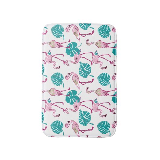 Roze lamingos badmat (Voorkant Verticaal)