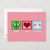 Roze lamingos briefkaart (Voorkant / Achterkant)