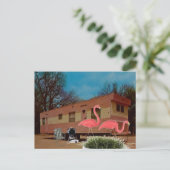 Roze lamingos briefkaart (Staand voorkant)