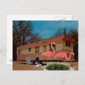 Roze lamingos briefkaart (Voorkant / Achterkant)