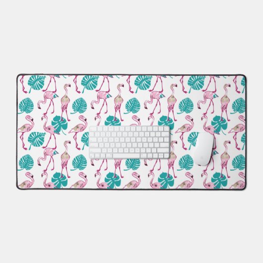 Roze lamingos bureaumat (Keyboard & Muis)