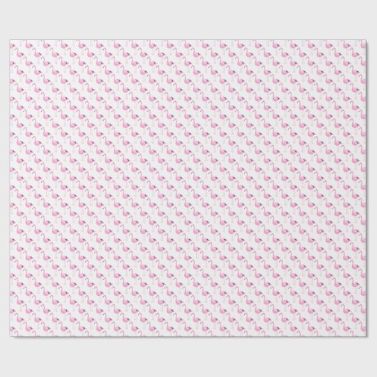 Roze lamingos cadeaupapier (Vlak)
