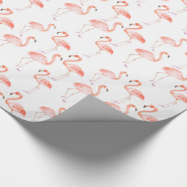 Roze lamingos cadeaupapier