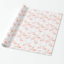 Roze lamingos cadeaupapier