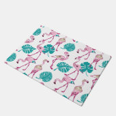 Roze lamingos deurmat (Schuin)