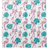 Roze lamingos douchegordijn (Voorkant)