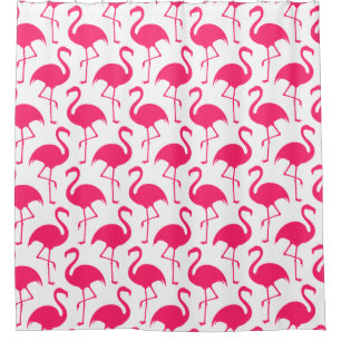 Roze lamingos douchegordijn