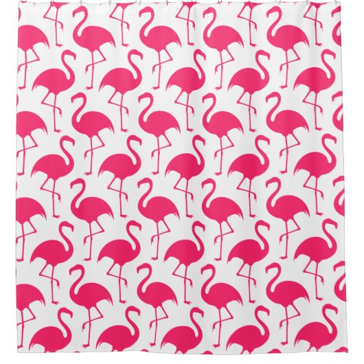 Roze lamingos douchegordijn (Voorkant)