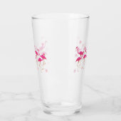 Roze lamingos Drink glas (Links)