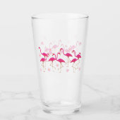 Roze lamingos Drink glas (Voorkant)