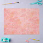 Roze lamingos en ananas tissuepapier (Craft)