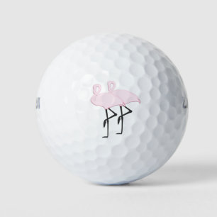 Roze lamingos golfballen