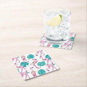 Roze lamingos kartonnen onderzetters (Insitu)