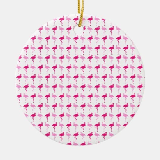 Roze lamingos keramisch ornament (Voorkant)