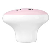 Roze lamingos keramische knop (Zijkant)