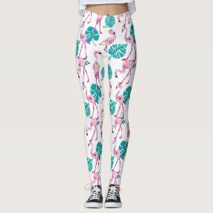 Roze lamingos leggings