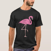 Roze lamingos met gouden folie 3 t-shirt (Voorkant)