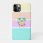 Roze lamingos met palmen, Namaste stranden, Koel Case-Mate iPhone Case (Achterkant)