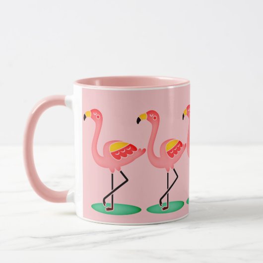 roze lamingos mok (Links)