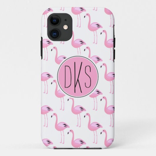 Roze lamingos | Monogram Case-Mate iPhone Case (Achterkant)