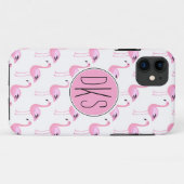 Roze lamingos | Monogram Case-Mate iPhone Case (Achterkant (horizontaal))