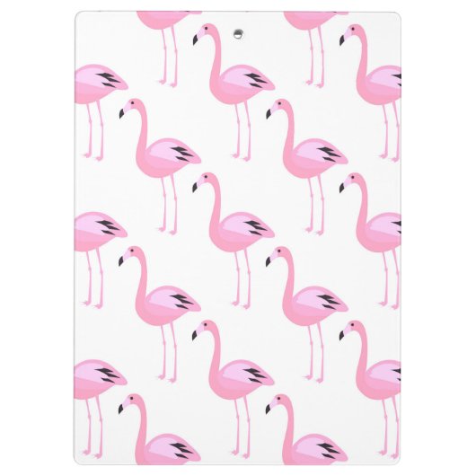 Roze lamingos | Monogram Klembord (Achterkant)