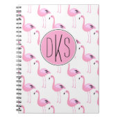 Roze lamingos | Monogram Notitieboek (Voorkant)