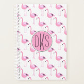 Roze lamingos | Monogram Planner (Voorkant)