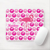 Roze lamingos muismat (Met muis)