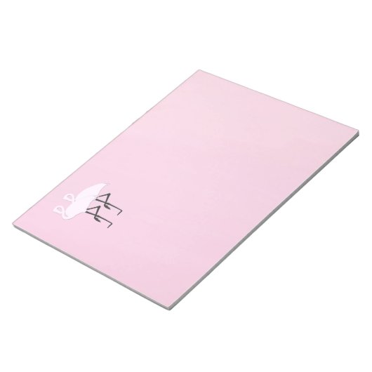 Roze lamingos notitieblok (Schuin)