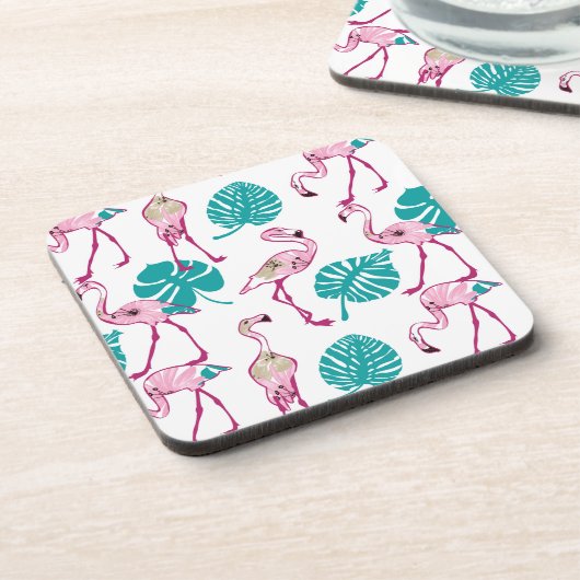 Roze lamingos onderzetter (Linkerzijde)