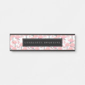 Roze lamingos op maat deurbordje (Voorkant)