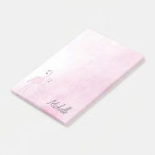 Roze lamingos op maat post-it® notes (Schuin)