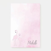 Roze lamingos op maat post-it® notes (Voorkant)
