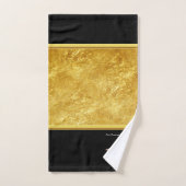 Roze lamingos op staande gouden folie textuur 1 bad handdoek (Handdoek)