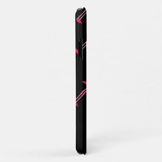 Roze lamingos op zwart-persoonlijk Case-Mate iPhone case (Achterkant/rechts)