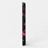 Roze lamingos op zwart-persoonlijk Case-Mate iPhone case (Achterkant/links)